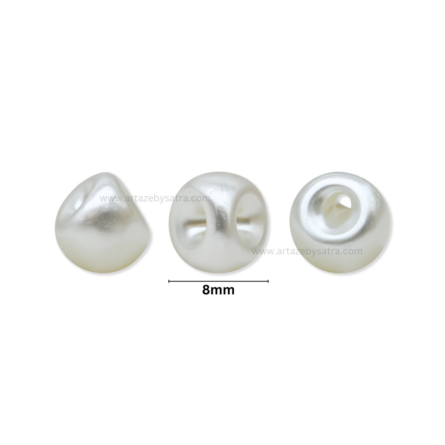 Irregular Round Faux Pearl Plastic Beads | Size : 8mm | PPB997
