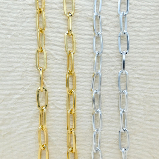 Aluminium Chain | Size : W-9mm H-19mm | Qty : 1mtr | JT-19-35-2