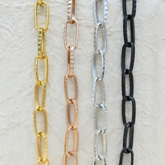 Aluminium Chain | Size : W-13mm H-28mm | Qty : 1mtr | JT-19-35-29