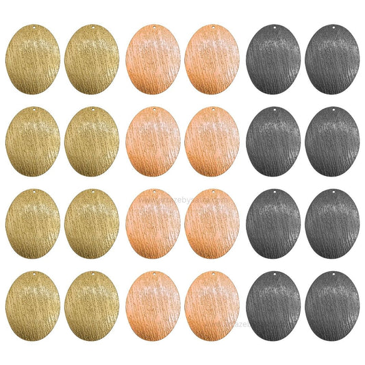 1 Loop Oval Shiny Finish Metal Art | Size : 45mm | Qty : Qty : 100g | MF20
