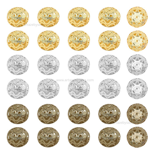 Designer Metal Balls | Size : 26mm | Qty : 500g | MA390