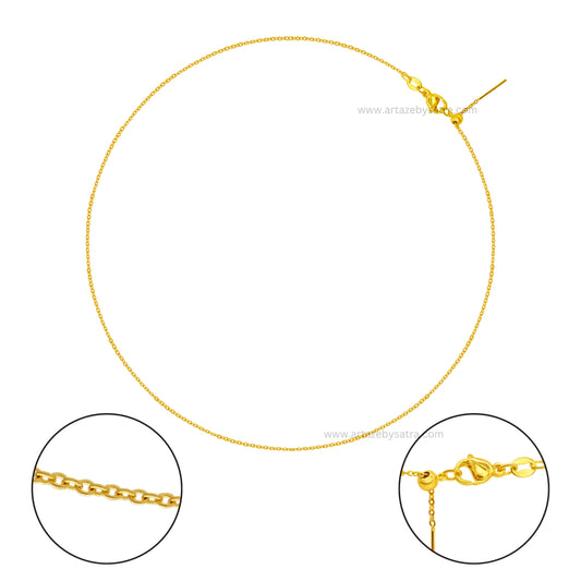 Iron Ready Chain Bracelet-18k Gold Polished | Size : 9inch | Qty : 1pc | B16