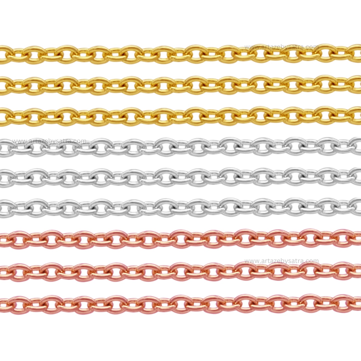 Iron Ready Chain Bracelet-18k Gold Polished | Size : 9inch | Qty : 1pc | B16