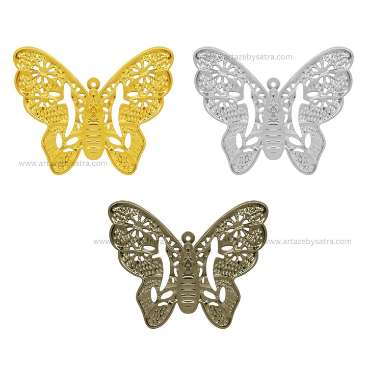 Butterfly Metal Art | Size : 64mm | 10pcs | F-6-19 | MA09