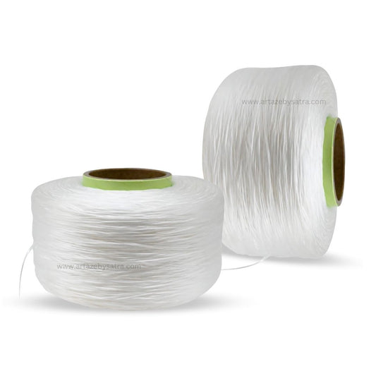 White Jewelry Elastic Thread | Size : 0.5mm | Qty : 4000mtr Roll | WT20