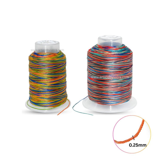 Decorative Thread | Size : 0.25mm | Qty : Approx 100mtr per roll