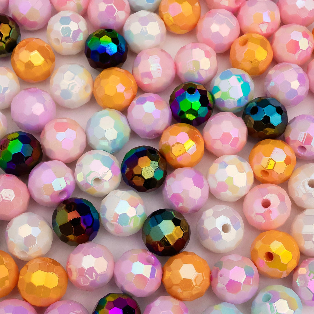 Assorted Round Plastic Beads | Size: 15mm | Qty: 10pcs (High Quality)