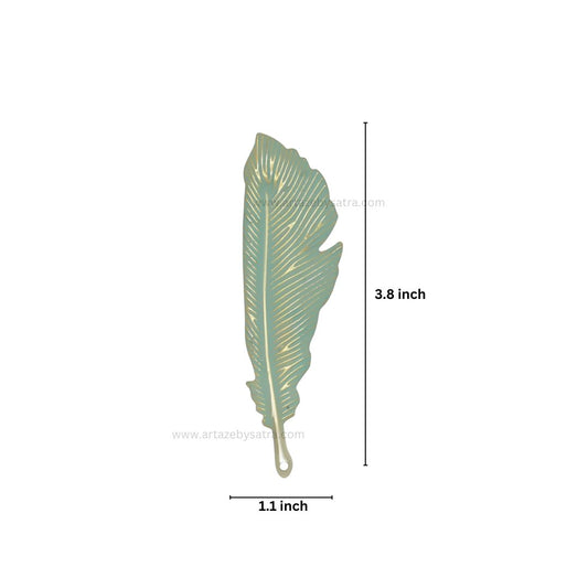 Leaf Coloured Metal Art | Size : 3.8inch | Qty : 10pcs | MA401