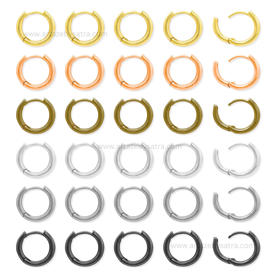 Brass Bali Earring Finding | High Quality | Size : 13mm | Qty : 4pcs