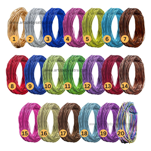 Wire Crafts Multi-Colored Aluminium Craft Wire | Qty : 50g roll | Size : 1.5mm