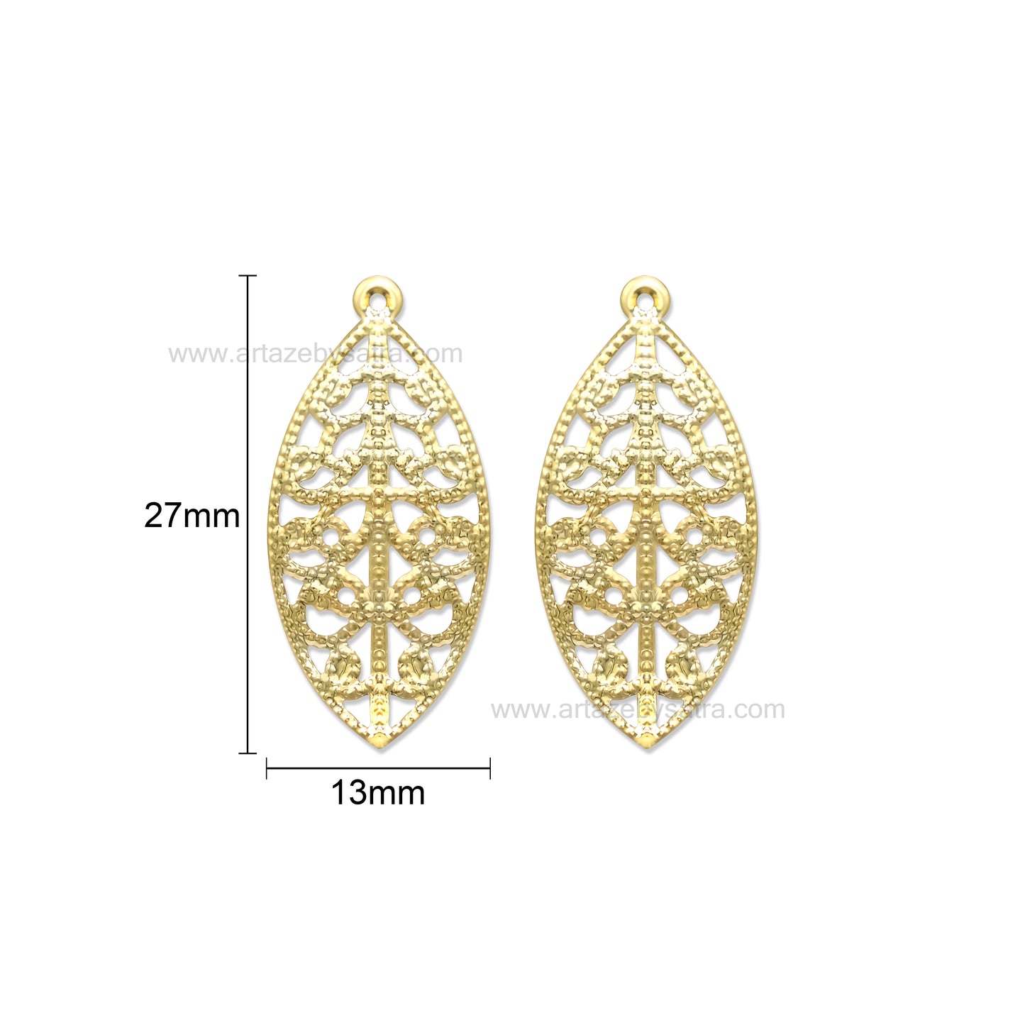 1 Hole Metal Art | Size : 27mm | Qty : 50pcs | MA366
