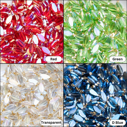 Rainbow Lariya Glass Beads | Size : 10mm | 20pcs