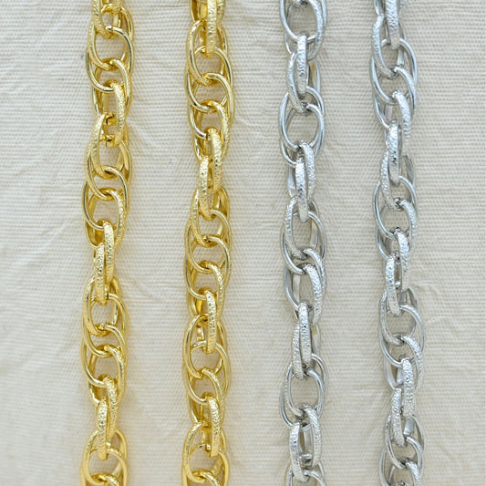 Aluminium Chain | Size : W-12mm H-17mm | Qty : 1mtr | JT-19-35-8
