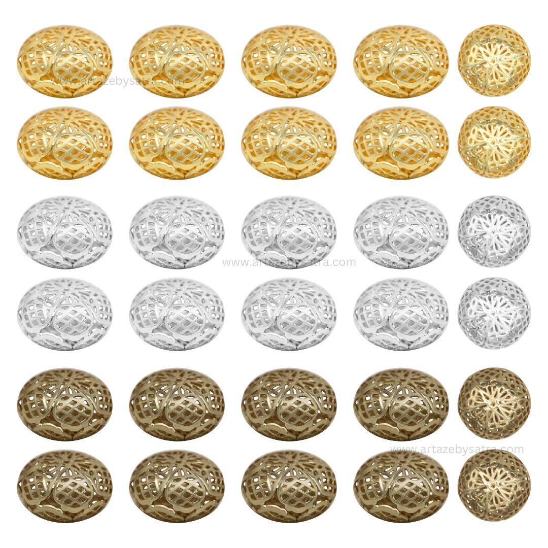 Designer Metal Balls | Size : 22mm | Qty : 500g | MA393