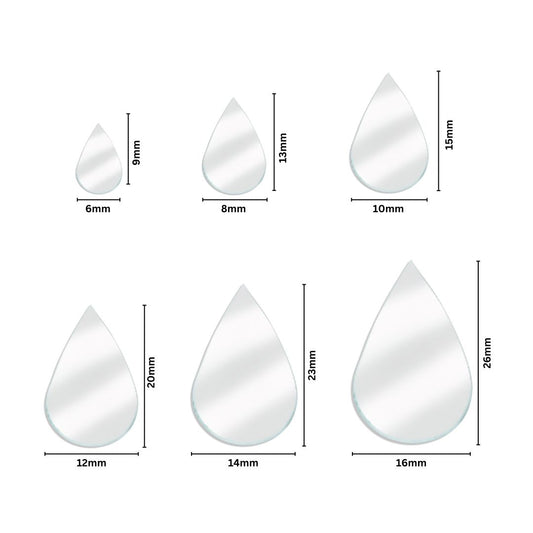 Teardrop Shape Mirror | Qty : 200grms | M09