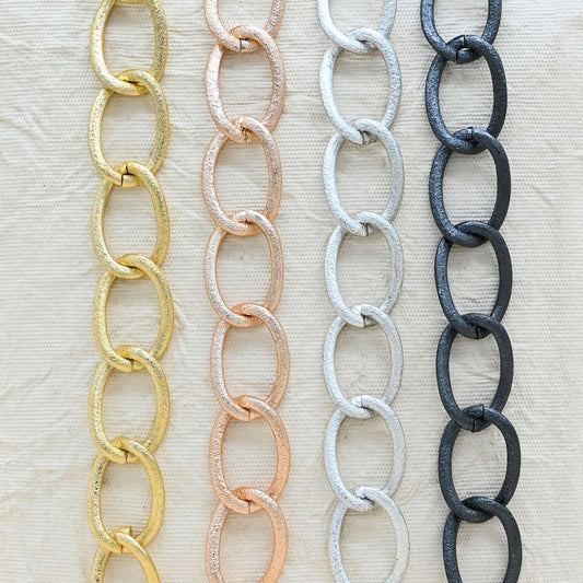 Aluminium Chain | Size : W-20mm H-30mm | Qty : 1mtr | JT-19-35-30