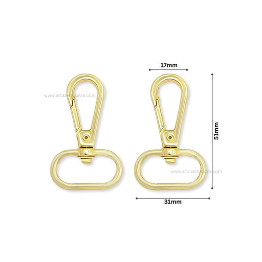 Lobster Claw Clasp | Size : 51mm | Qty : 6pcs | BF103