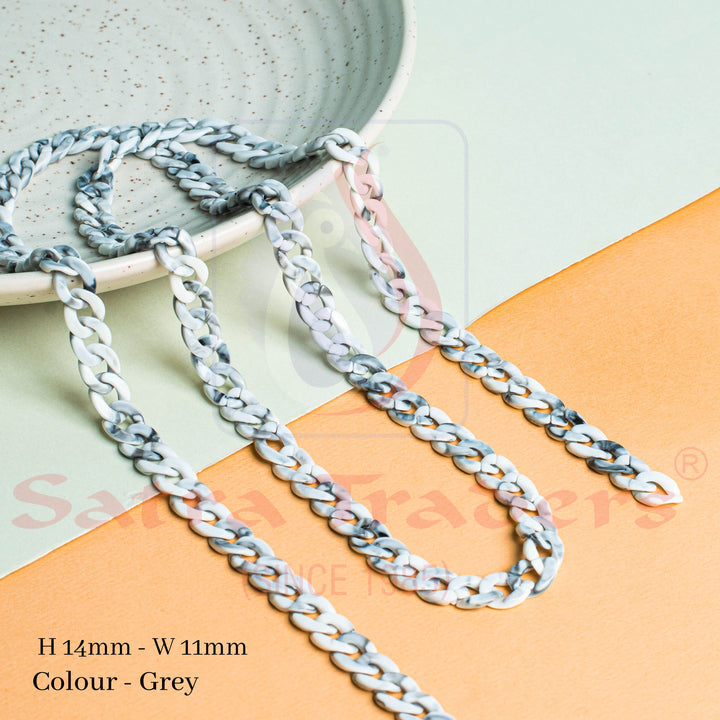 Acrylic Link Chains H-14mm-W-11mm | 1mtr | AC16