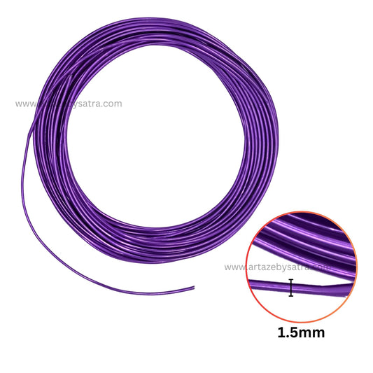 Wire Crafts Multi-Colored Aluminium Craft Wire | Qty : 50g roll | Size : 1.5mm