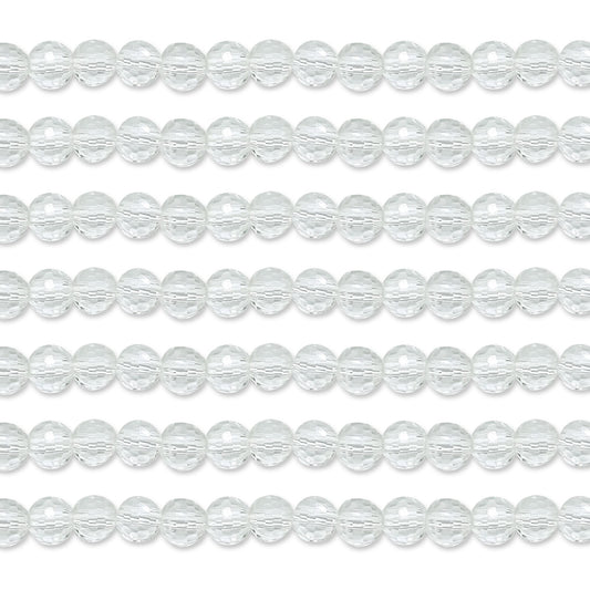Sparkling Clear Faceted Glass Beads | GB35