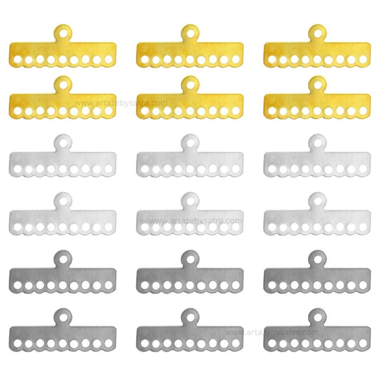 9 Hole Patti Connector | Size : 26mm | Qty : 100g | BF51