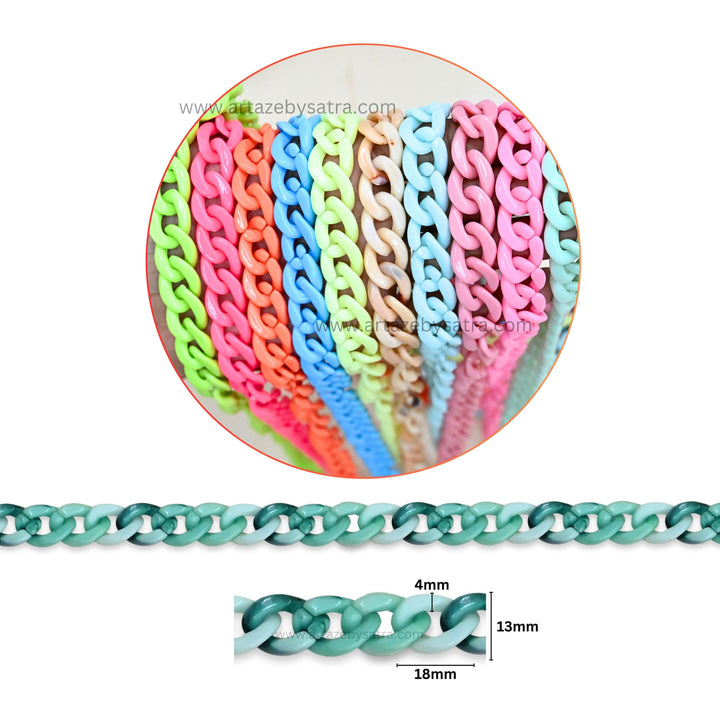Acrylic Link Chain | Size : 13mm | Qty : 1mtr | AC04