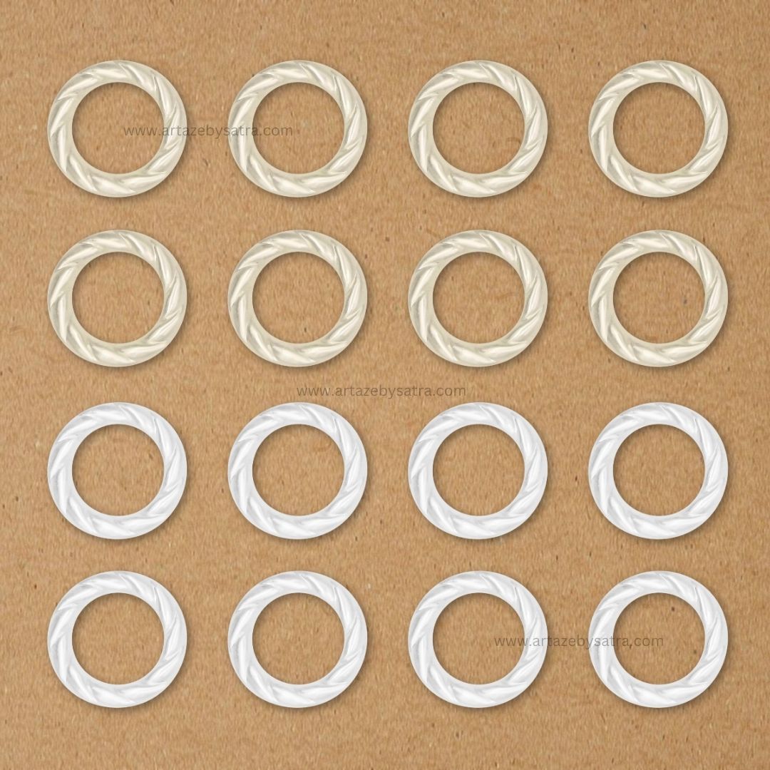 Designer Plastic Pearl Ring | Size : 22mm | Qty : 500g | PC59