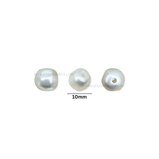 Rounded Cube Plastic Pearl Beads | Size : 10mm | PPB111