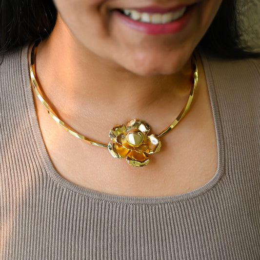 Brass Designer Choker | 18k Gold Plated (High Quality) | Qty : 1pc | DC72