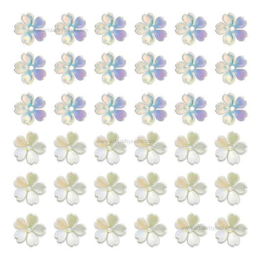 AB Flower Hair Accessories | Size : 15mm | Qty : 50pcs | PB194