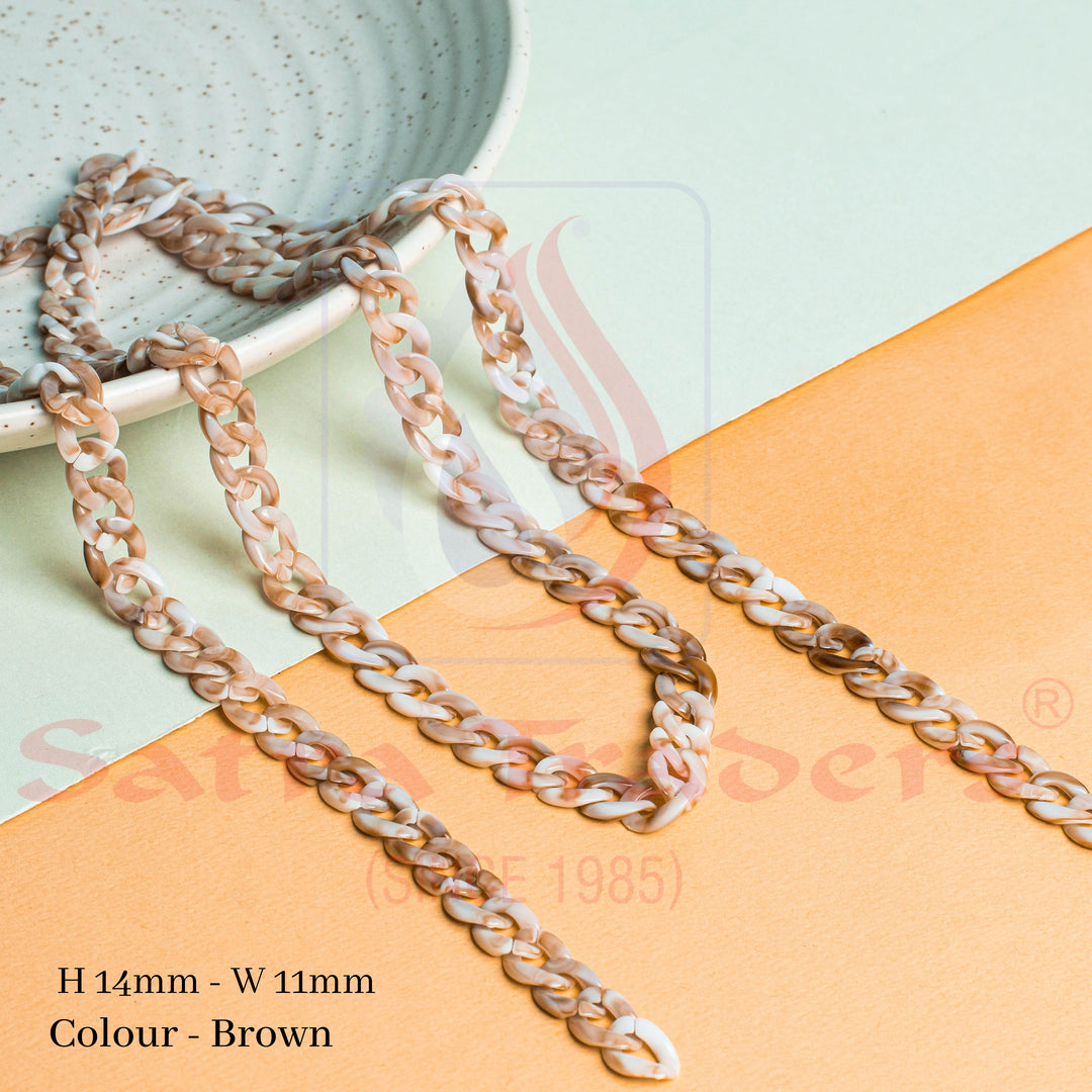 Acrylic Link Chains H-14mm-W-11mm | 1mtr | AC16