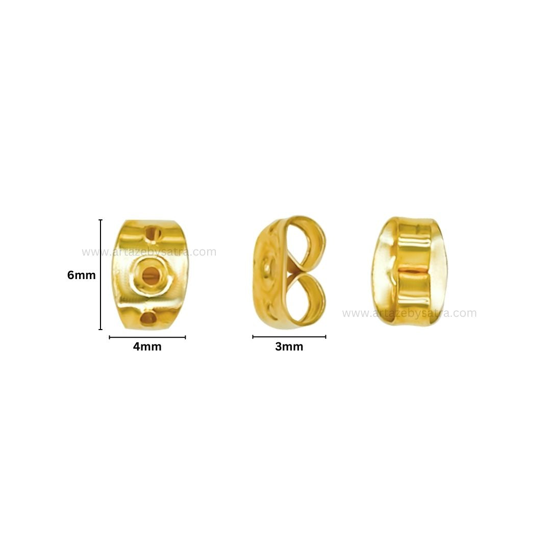 Earring Safety Backstops Stopper | Size : 6mm | Qty : 100g | EF02