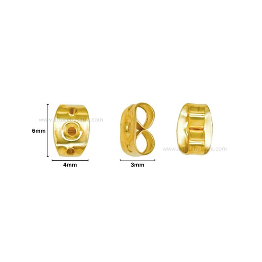 Earring Safety Backstops Stopper | Size : 6mm | Qty : 100g | EF02