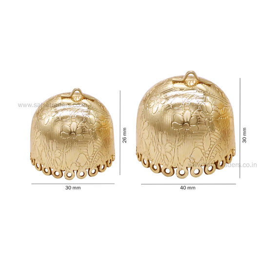 Flower Designer Ethnic Jhumki | Qty : 6pcs | EF42