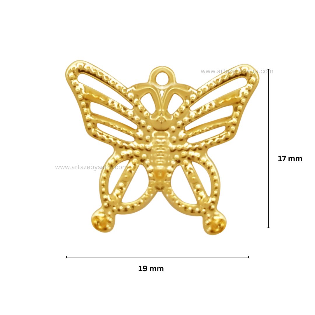 Butterfly Metal Art | Size : 17mm | Qty : 50pcs | F-6-1 | MA03