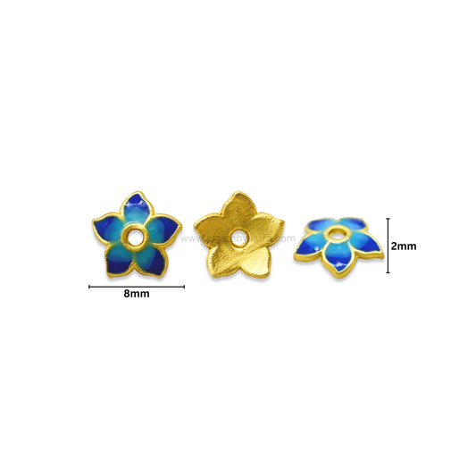 Designeer Meenakari Beads Cap | Size : 8mm | Qty : 50pcs | MK42