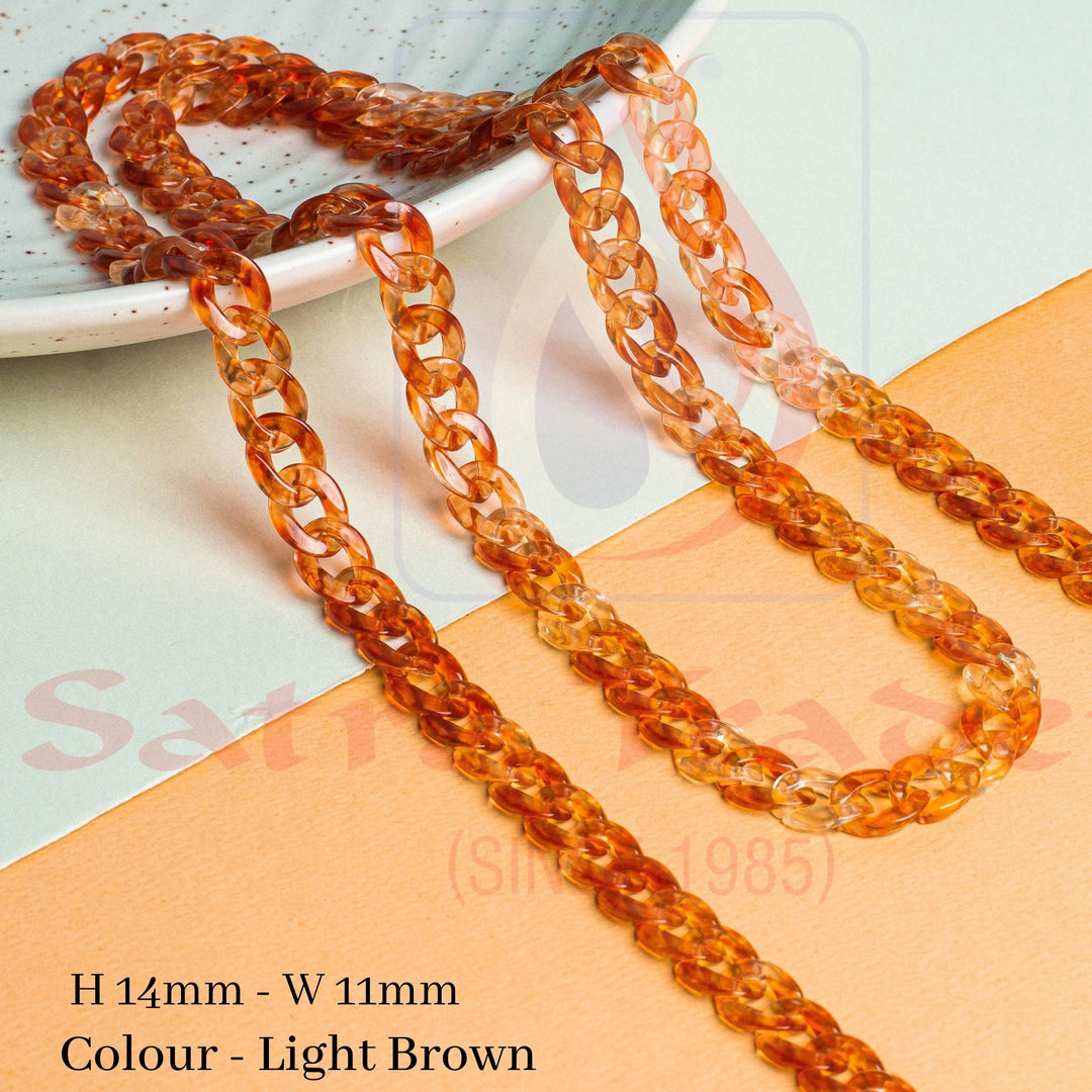 Acrylic Link Chains H-14mm-W-11mm | 1mtr | AC16