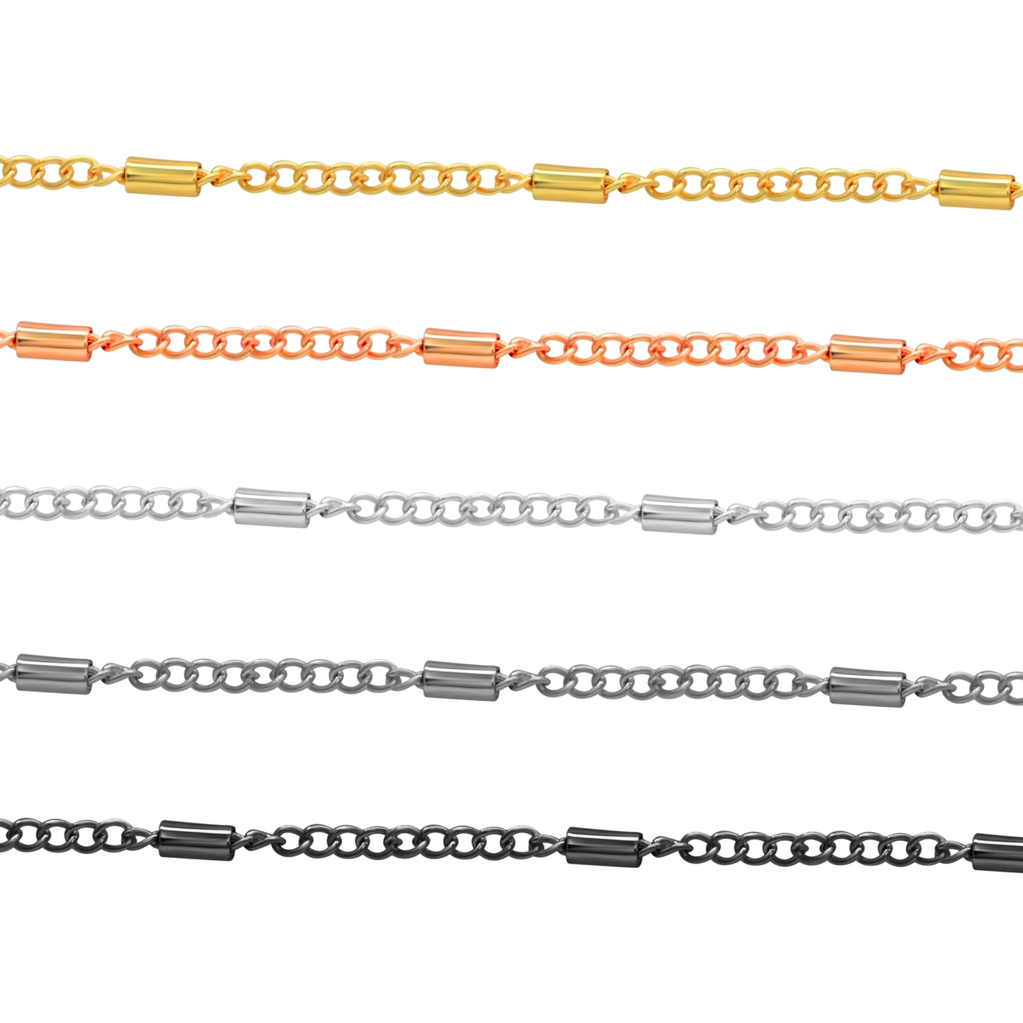 Iron Oval Beaded Chain | Qty : 5pc (High Quality) | RC09