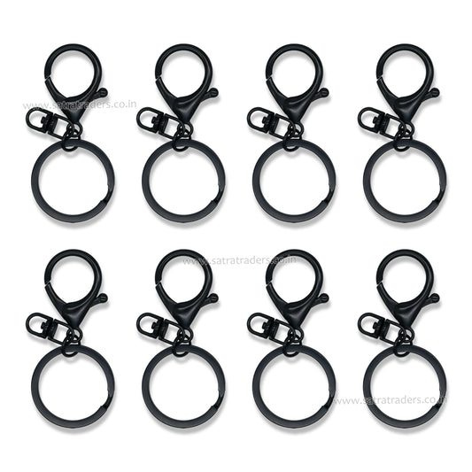 Matt Black Lobster Claw Clasp | Size : 67mm | Qty : 10pcs