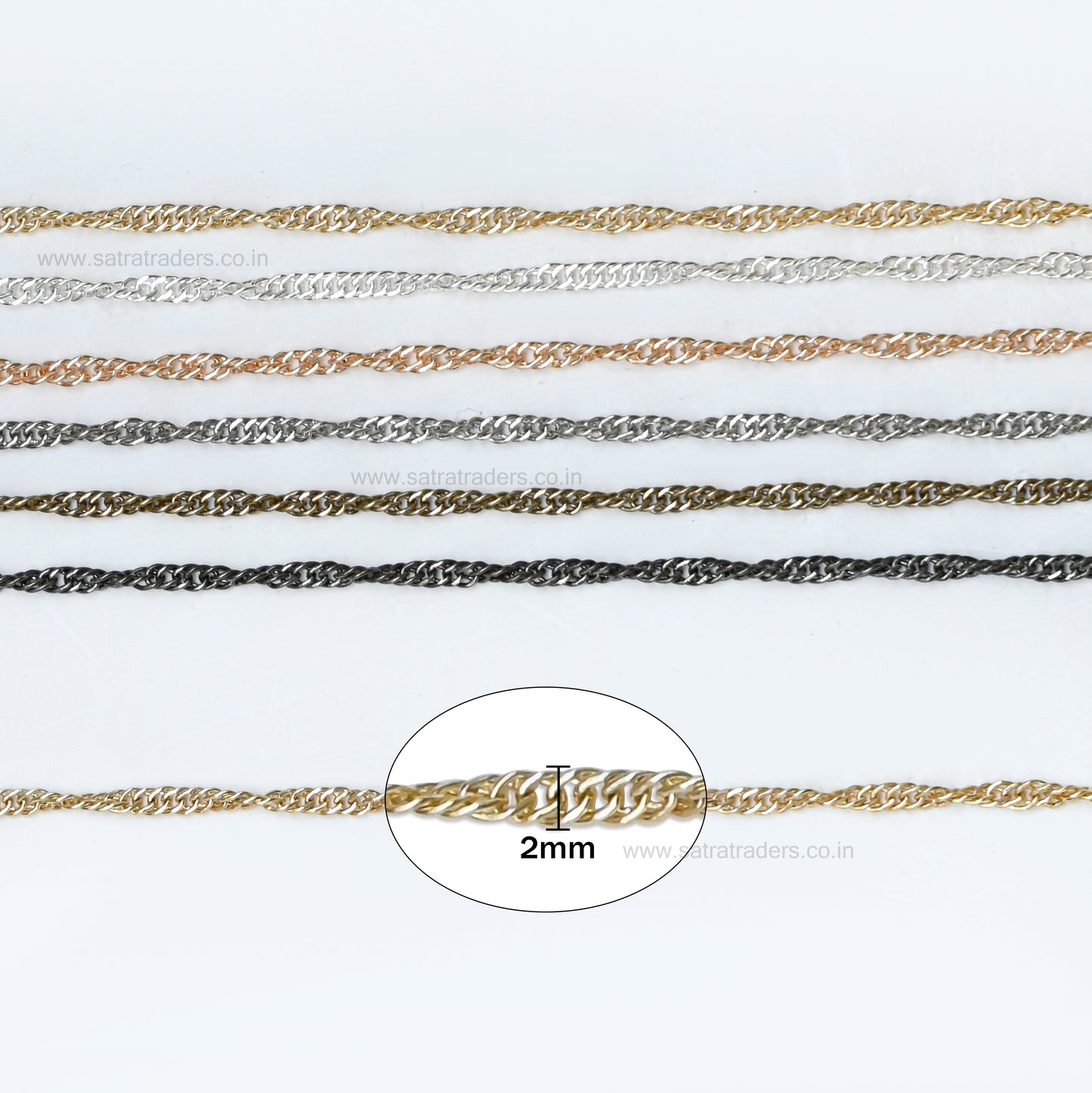 Iron Chain (Indian Plating) | Size : 2mm | IP09