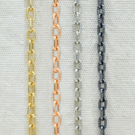 Aluminium Chain | Size : W-4mm H-7mm | Qty : 1mtr | JT-19-35-43