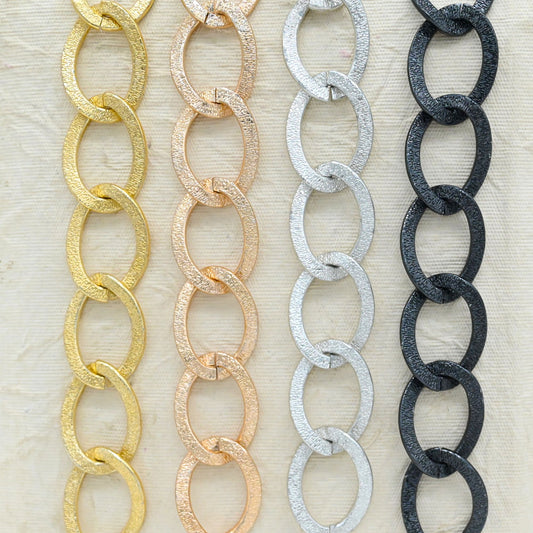 Aluminium Chain | Size : W-25mm H-34mm | Qty : 1mtr | JT-19-35-37