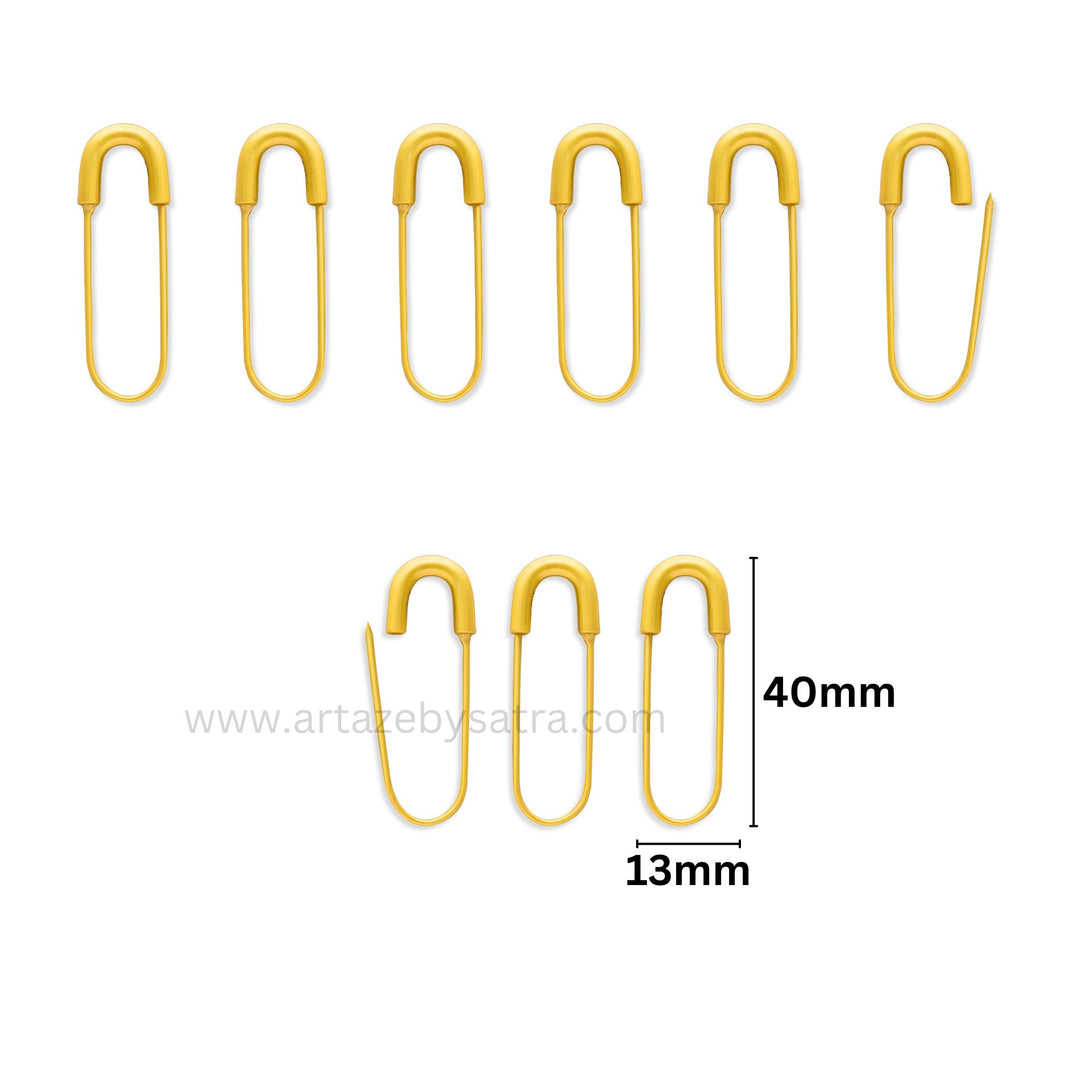 Safety Brooch Metal Lock Pin | Qty : 2pcs
