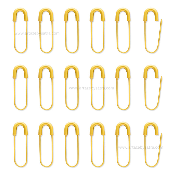 Safety Brooch Metal Lock Pin | Qty : 2pcs