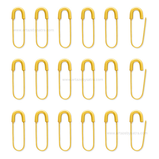 Safety Brooch Metal Lock Pin | Qty : 2pcs | BP01