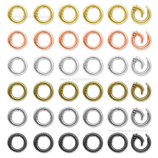 Round Snap Spring Gate Rings | Size : 25mm | BF117