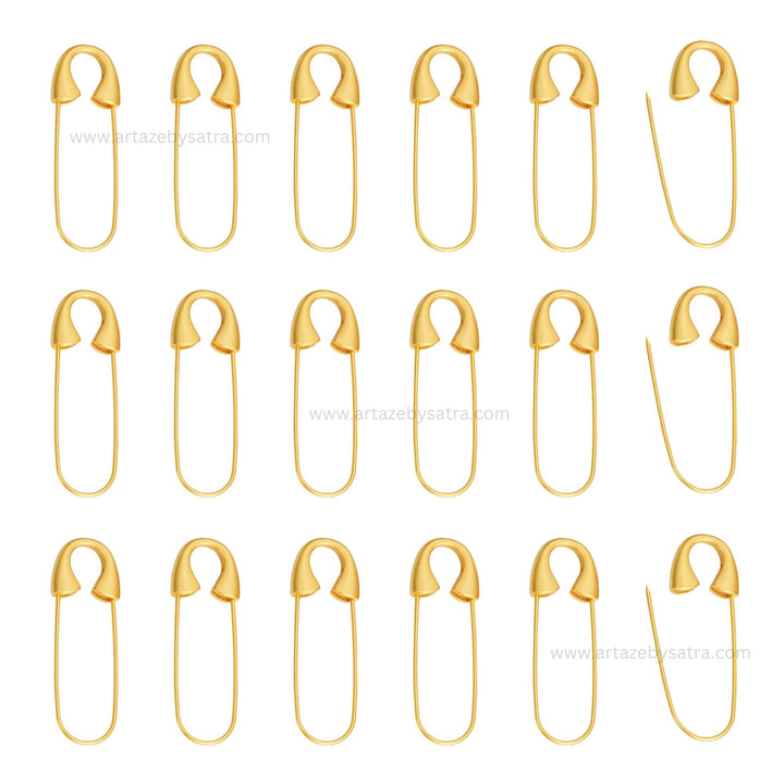 Safety Brooch Metal Lock Pin | Qty : 2pcs