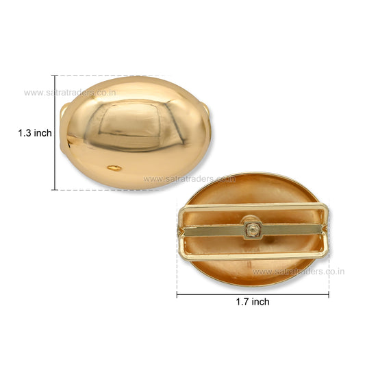 Oval Dome Slider Buckle | Qty : 2pcs