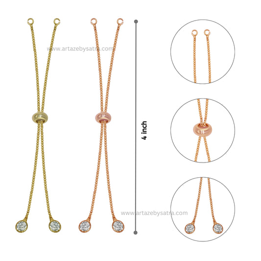 Bracelet Adjustable Slider | Size : 4inch | Qty : 10pcs | B02