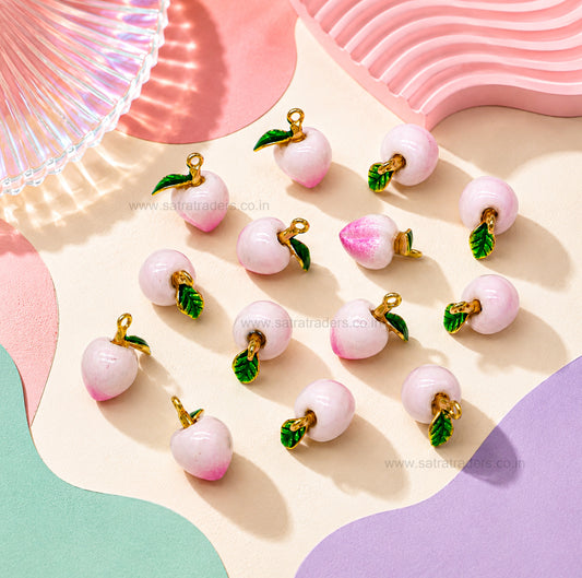 Peach Fruit Charm | Size : 16mm | Qty : 1pc | CHE197